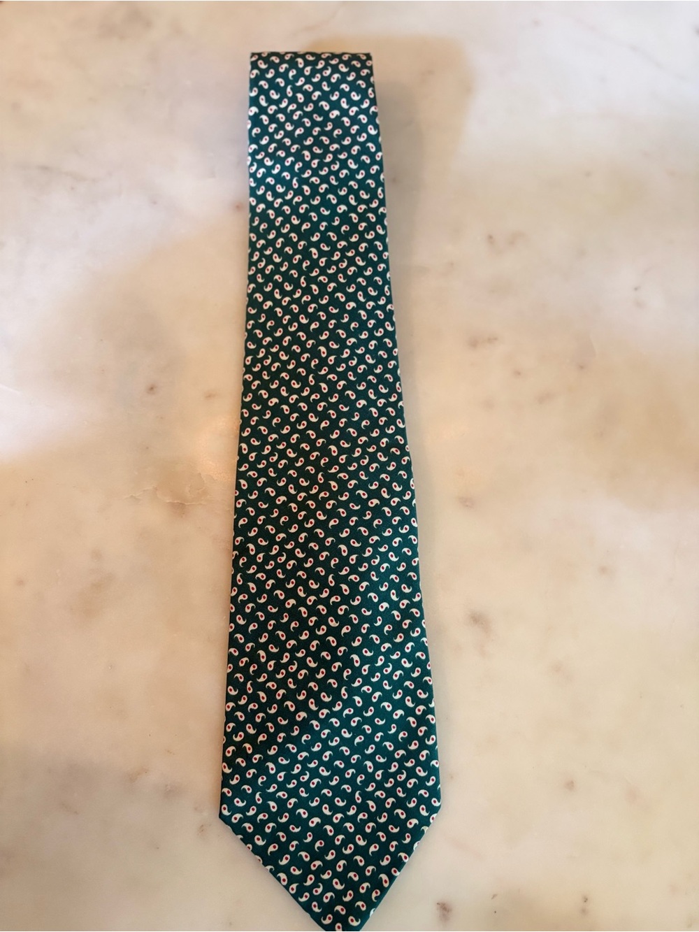 Polo by Ralph Lauren Teal Green Micro Paisley Silk Tie